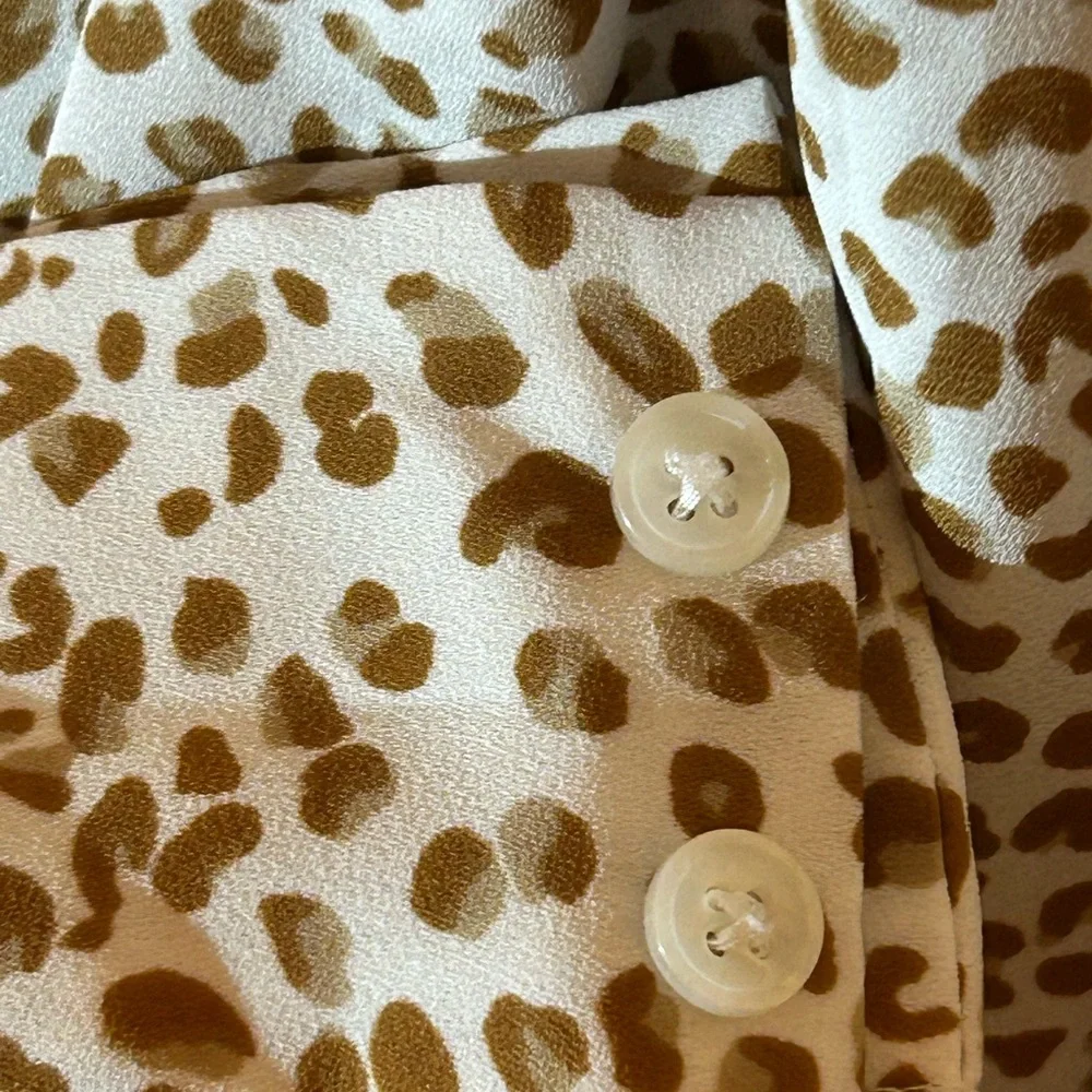 Leopard Print Women's Blouse JCrew Factory - Picture 3 of 4